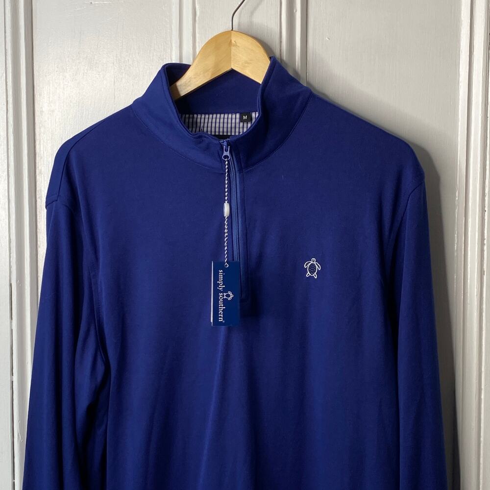 Simply Southern Tailor Fit Royal Blue 1/4 Zip Pullover Shirt Sz Medium NEW Gift - Picture 3 of 10